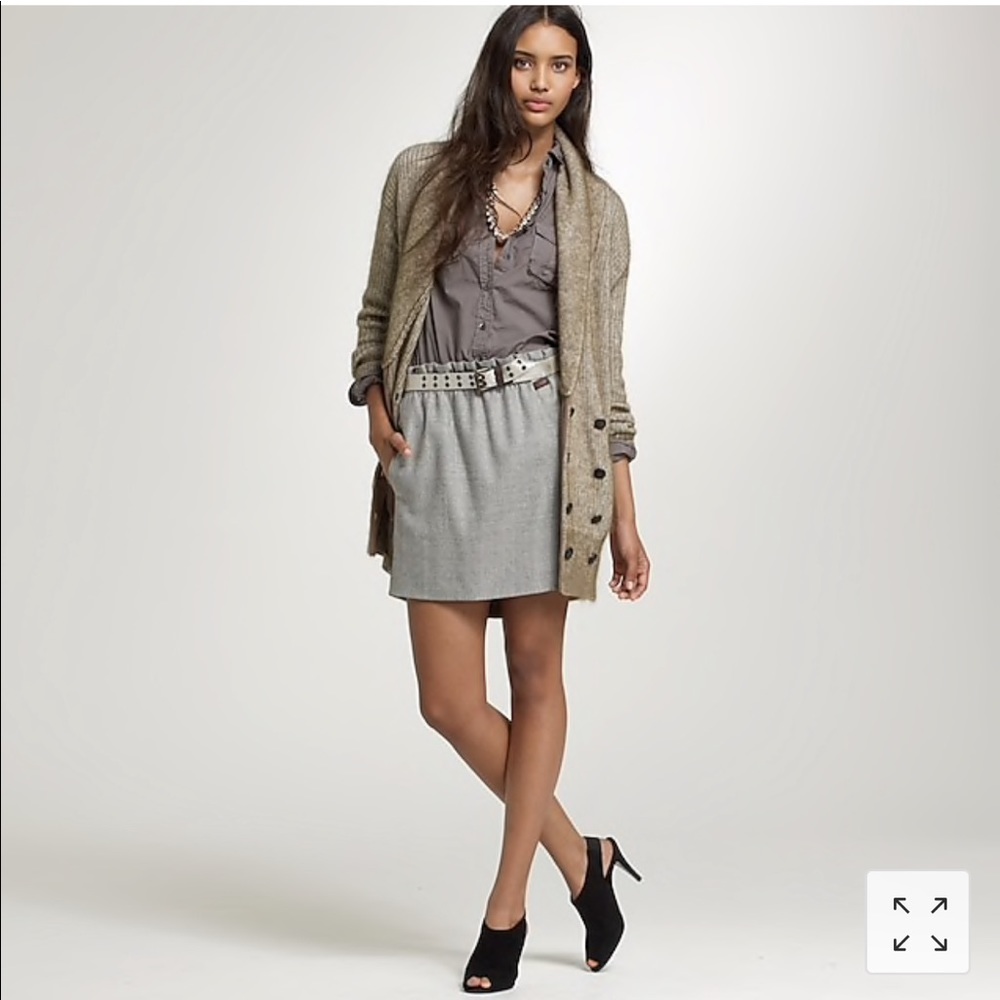 JCrew Grey Bell Skirt